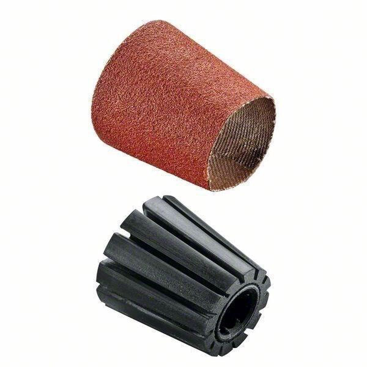 Bosch opnameschaft en schleifhülsen set (konisch) 30 mm 80 voor prr 250 es - 1600a00156