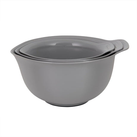 Kitchenaid beslagkommen, set van 3 stuks, met schenktuit, 2.4 l, 3.3 l, 4.3 l, kunststof, nestbaar, grijs -