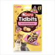 Inaba ciao churu tidbits brokjes kattensnack tonijn zalm 8x12g