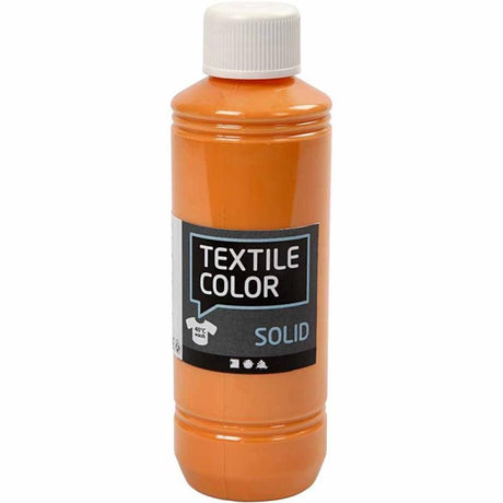 Creotime textile color dekkende textielverf - oranje, 250ml