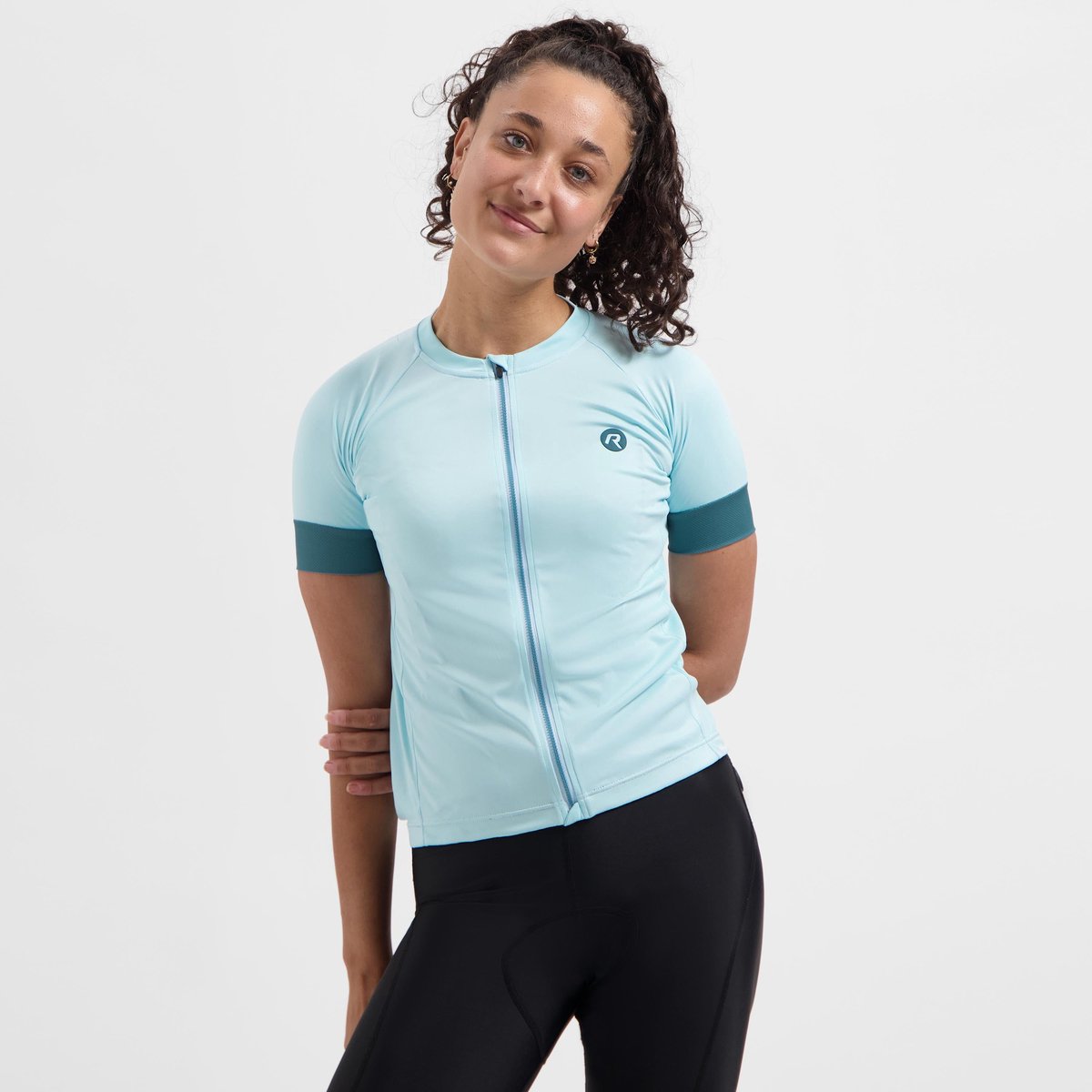 Rogelli modesta fietsshirt dames - korte mouwen - lichtblauw - xxl