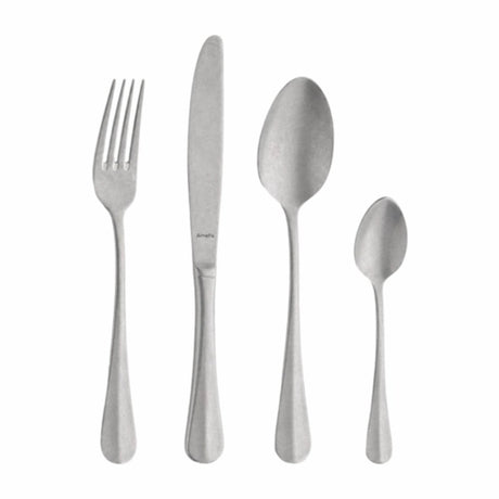 Amefa baguette stonewashed 24-delige bestekset – 6 personen – in luxe houten cassette-hoogwaardig 18 10 chroomnikkelstaal