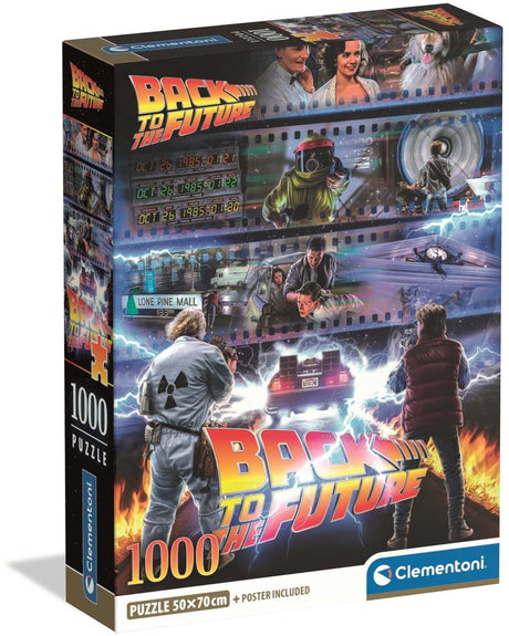 Clementoni legpuzzel back to the future - puzzel 1000 stukjes - cult movies collectie - compact box - puzzels en legpuzzels voor volwassenen