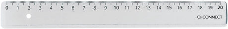 Q-connect meetlat, transparant polystereen, 20 cm 20 stuks