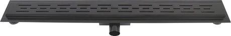 Differnz douchegoot - 7 x 7 x 80cm - met flens - rvs zwart