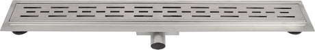 Differnz douchegoot - met flens rvs - 7 x 7 x 100 cm