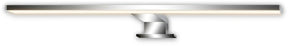 B.k.licht dun - led spiegelverlichting - warm wit licht - spiegellamp - klembaar of schroefbaar - chroom - 50x10.5x4 cm