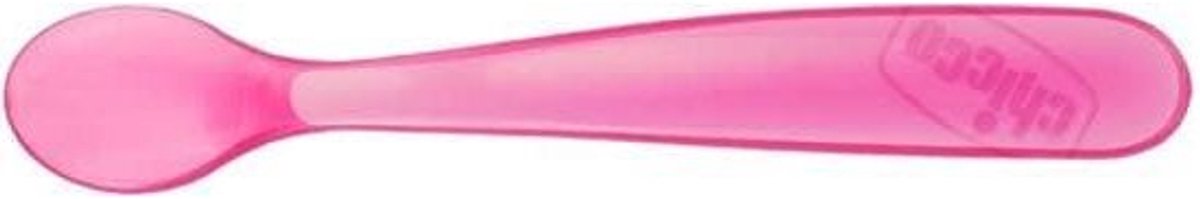 Chicco duplo soft pink silicone spoon 6m+ 2 units