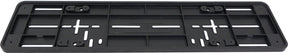 Carpoint onderlegplaat kenteken eu – 52x11 cm – zwart – kunststof – universeel – voorgeboord – strak design