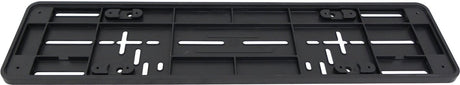 Carpoint onderlegplaat kenteken eu – 52x11 cm – zwart – kunststof – universeel – voorgeboord – strak design