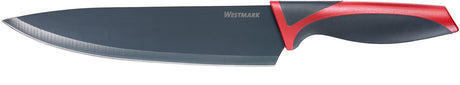 Westmark koksmes, lemmetlengte 20 cm, breed lemmet, met mesbeschermer, roestvrij staal kunststof, antraciet rood, 14542270