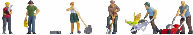 Noch 15598 h0 werk in de tuin figuren kant-en-klaar model