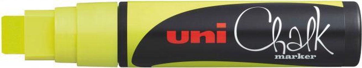 Uni chalk marker pwe-17k fluoriserend geel