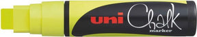 Uni chalk marker pwe-17k fluoriserend geel