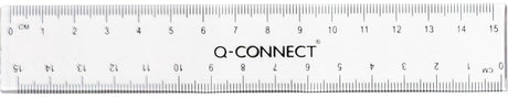 Q-connect meetlat, transparant polystereen, 15 cm 20 stuks