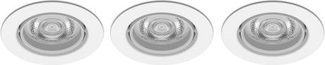 Philips impala inbouwspot - 3-lichts - wit - rond