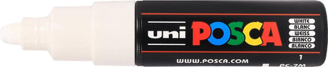 Uni mitsubishi pencil wit verfstift op waterbasis met conische punt breed