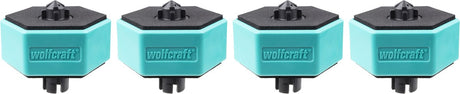 Wolfcraft - werkbank accessoires - 4 multifunctionele anti slip werkstuksteunen voor werktafel - 20mm - 6892000