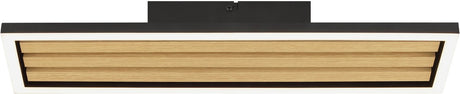 Brilliant calma - plafondlamp - led 20w - 2600lm - 3000k - 3-step dimbaar - zwart hout