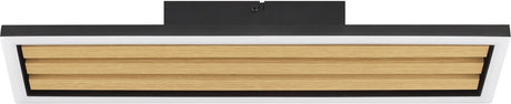 Brilliant calma - plafondlamp - led 20w - 2600lm - 3000k - 3-step dimbaar - zwart hout