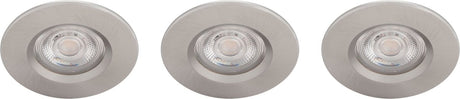 Philips led philips dive badkamerinbouwspot - 3-lichts - nikkel