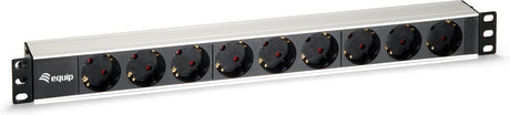 Equip 333292 energiedistributie 9 ac-uitgang(en) 1u zwart, zilver