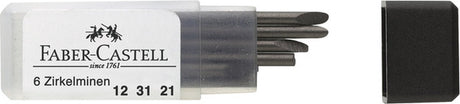 Faber-castell faber castell potloodstiftjes voor passer - koker a 6 st.