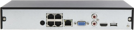 Dahua nvr4104hs-p-ei - nvr ai recorder poe voor max. 4 x 16 mp ip camera's