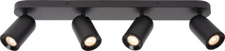 Lucide punch - plafondspot (plafondlamp) - 4xgu10 (mr16) - zwart