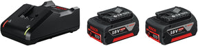 Bosch professional gba 18v gereedschapsaccu en lader - 2x gba 18v 4.0 ah accu - gal 18v-40 lader