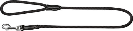 Hunter looplijn freestyle nylon rond zwart - hondenriem - 110x1 cm