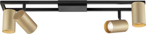 Brilliant salor - plafondlamp - gu10 4x5w - 350lm - 3000k - dimbaar - zwart goud