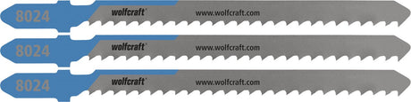 Wolfcraft - staal decoupeerzaagbladen tot 6mm - 3 stuks - hss decoupeerzaagblad met t-schacht - 8024000