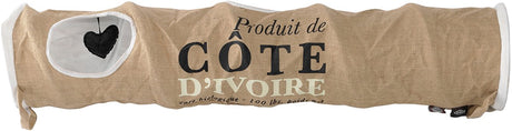 D d home home collection cote d'ivoire jute kattentunnel - 120 x 25 x 25 cm