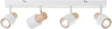 Brilliant pini - plafondspotbalk - gu10 max 4x10w - wit hout