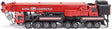 Siku 4311, mega lifter-kraan, 1:55, metaal kunststof, rood, uitschuifbare kraanarm, lier