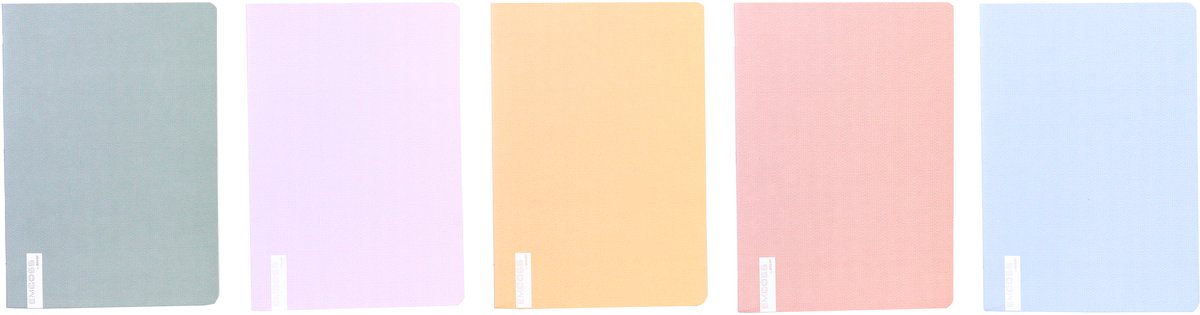 Ancor schrift emboss dry a5 ruit 5 mm 48 vel 90 grams krimp 5 stuks assorti - an-118872-c