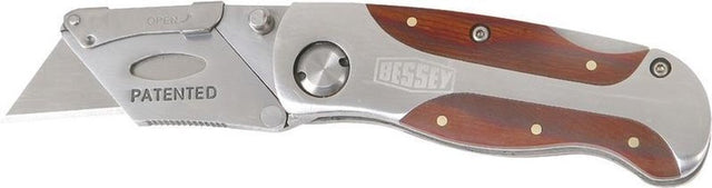 Bessey knipmes (stanleymes) vergrendelbaar met houten grip actie