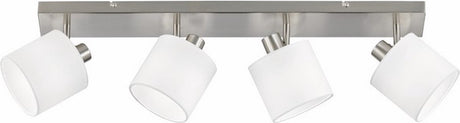 Rl live your light reality tommy - opbouwspot - nikkel mat - excl. 4x e14 - witte kap