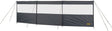 Abbey camp windscherm met raam - polyester - 5 meter - grijs