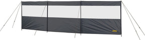Abbey camp windscherm met raam - polyester - 5 meter - grijs