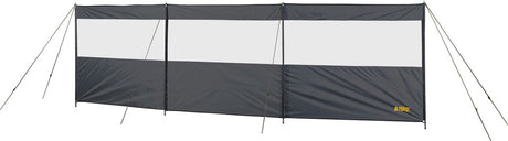 Abbey camp windscherm met raam - polyester - 5 meter - grijs