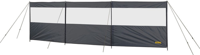 Abbey camp windscherm met raam - polyester - 5 meter - grijs