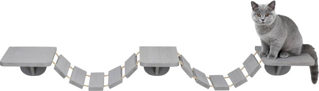 Trixie klim klauterladder wand - kattenspeelgoed - taupe - 150 x 30 cm
