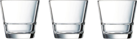 Arcoroc waterglazen drinkglazen - 6x stuks - tumblers - 210 ml - transparant - stapelbaar