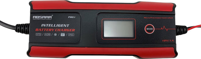 Absaar acculader pro 1.0 6 12v 1a - processor gestuurd - voor motoren, auto's, campers
