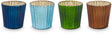 Pip studio - home accessories - waxinelichthouder - glas - blauw - 7 x 7 cm - set van 4