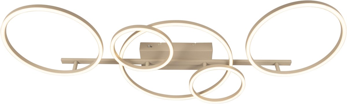 Lucide nicola - plafonnière (plafondlamp) - led - cct - 1x37w 2700k 4000k - taupe | essential