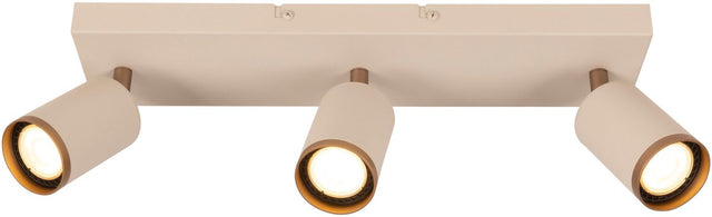 Lucide regina - plafondspot (plafondlamp) - 3xgu10 (mr16) - taupe - essential