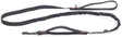 Beeztees parinca premium elastische hondenriem - hondenlijn - weersbestendig - nylon - zwart - 180cmx20mm l